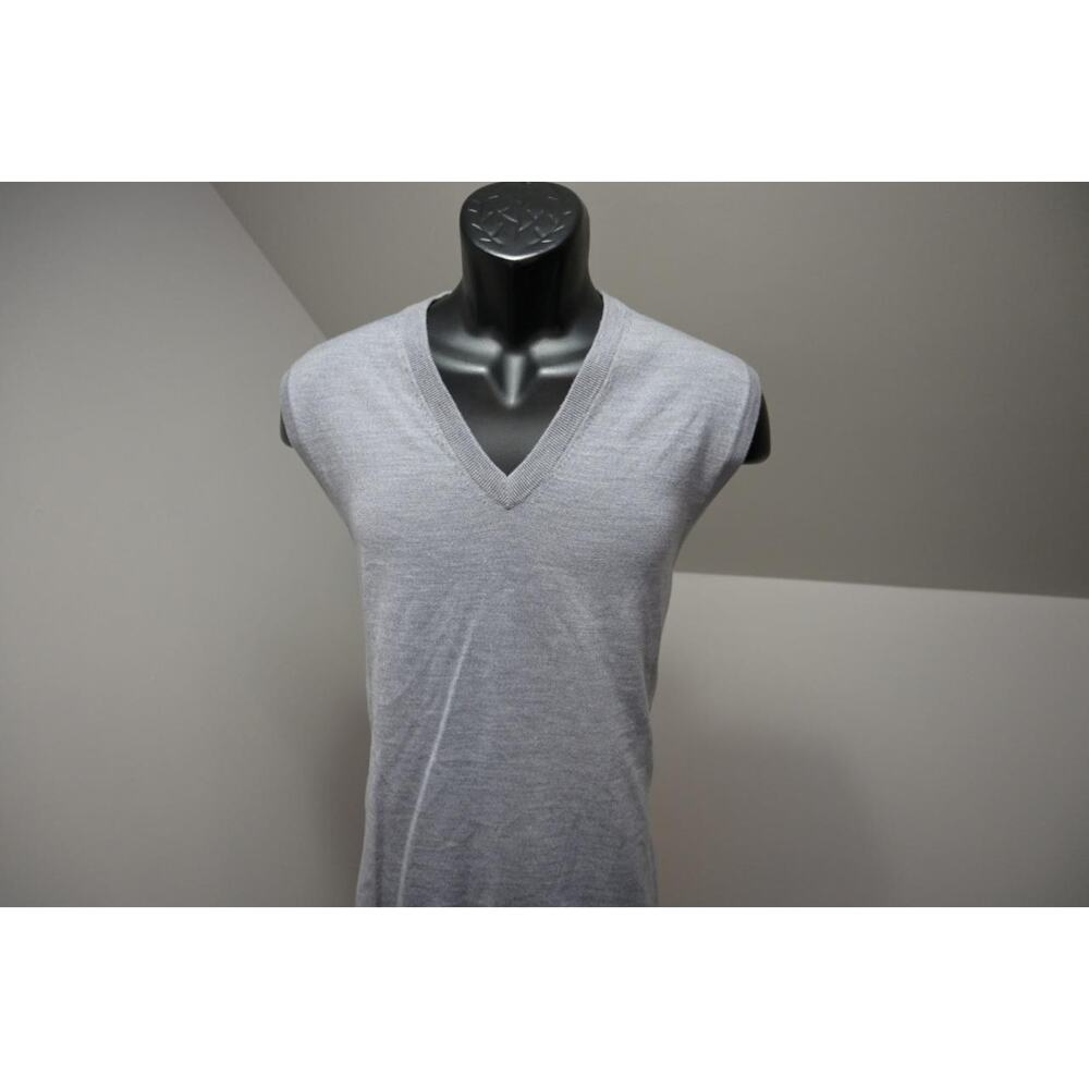 Brooks Brothers Sweater‎ Vest 100% Wool Gray Casual Prep Mens Size XL